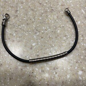 Teno Black Rubber and Stainless-Steel Bracelet 7 1/2"